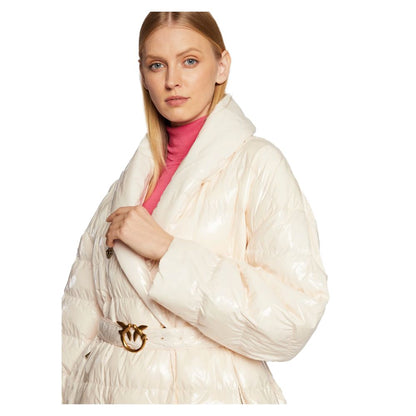 PINKO Beige Nylon Jackets &amp; Coat