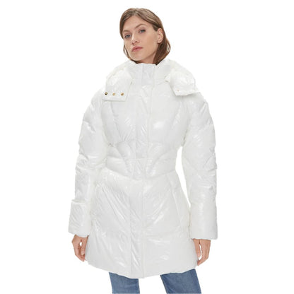 PINKO White Nylon Jackets &amp; Coat