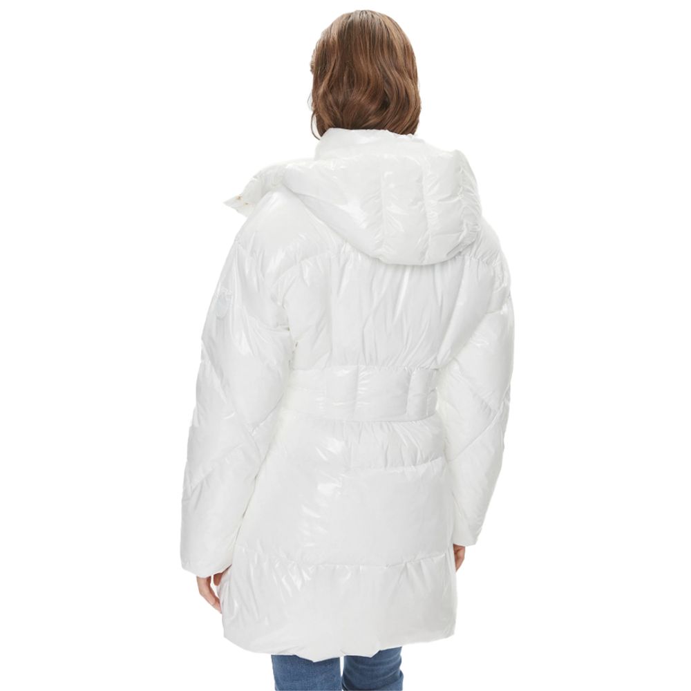 PINKO White Nylon Jackets &amp; Coat