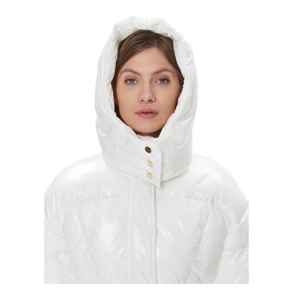 PINKO White Nylon Jackets &amp; Coat