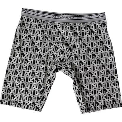 Dolce &amp; Gabbana Black White DG Logo Cotton Stretch Cycling Underwear Men