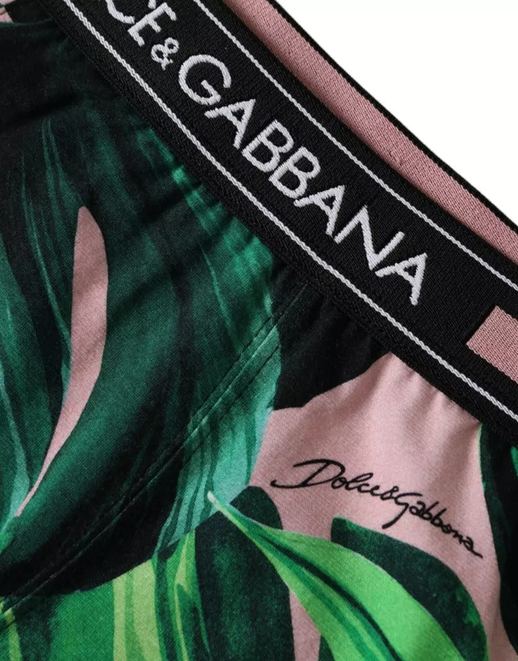 Dolce &amp; Gabbana Multicolor Leaf Print Regular Boxer Underwear