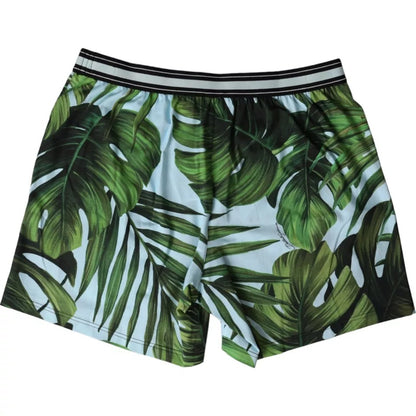 Dolce &amp; Gabbana Multicolor Leaf Print Regular Boxer Underwear