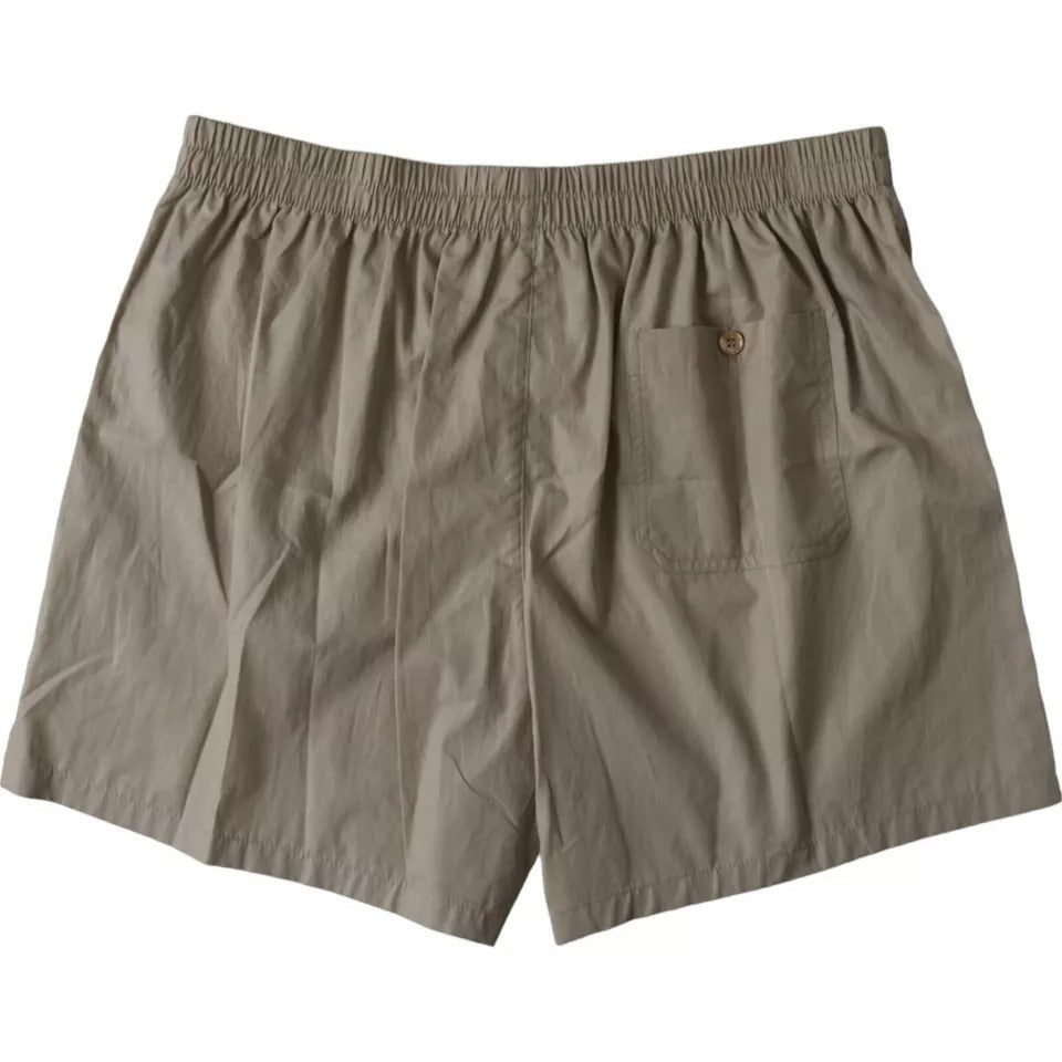 Dolce &amp; Gabbana Brown Cotton Regular Boxer Shorts Underwear