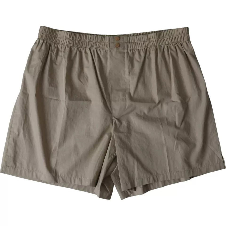 Dolce &amp; Gabbana Brown Cotton Regular Boxer Shorts Underwear