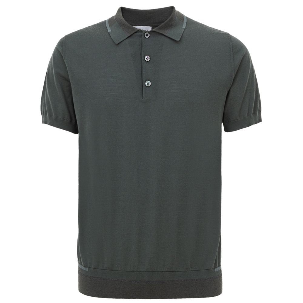 Brioni Green Cotton Polo Shirt