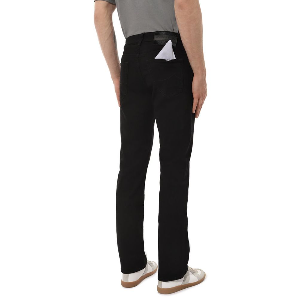 Jacob Cohen Black Cotton Jeans &amp; Pant