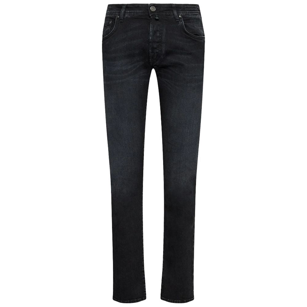 Jacob Cohen Black Cotton Jeans &amp; Pant