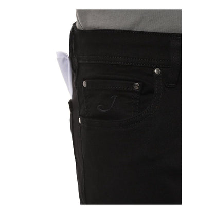 Jacob Cohen Black Cotton Jeans &amp; Pant