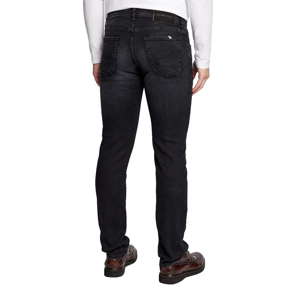 Jacob Cohen Black Cotton Jeans &amp; Pant