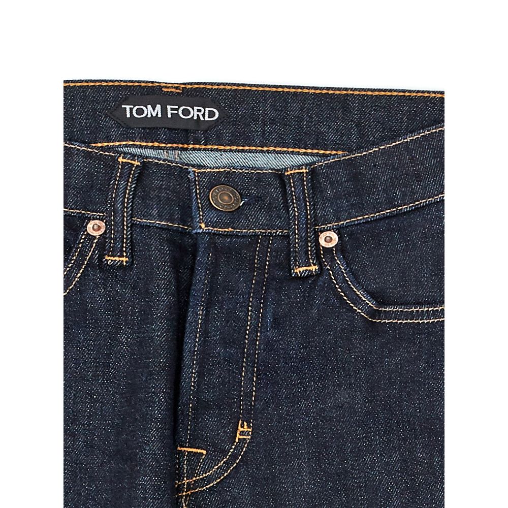 Tom Ford Blue Cotton Jeans &amp; Pant