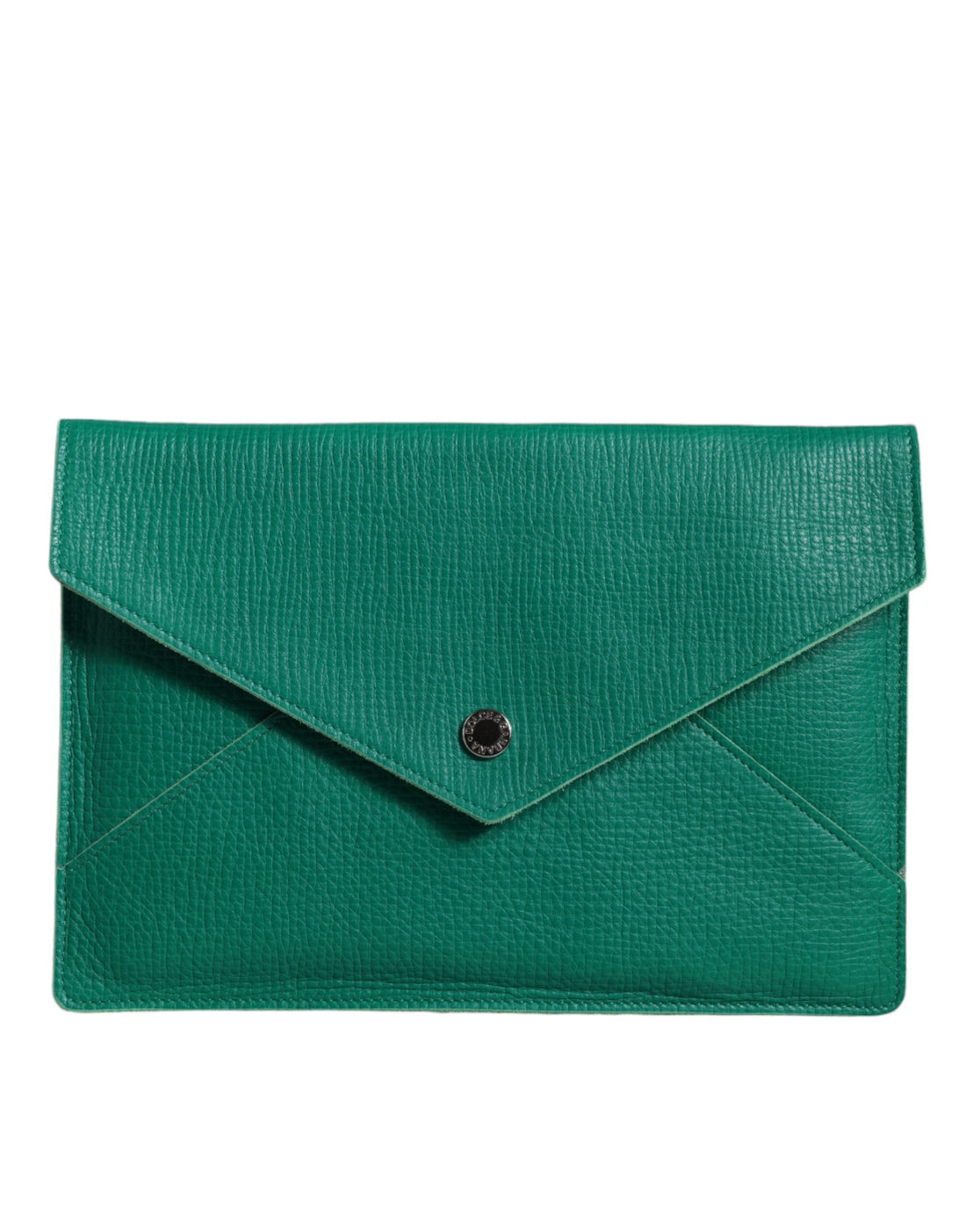 Dolce &amp; Gabbana Green Leather Handbag Clutch Mini Purse Pouch Tablet Case