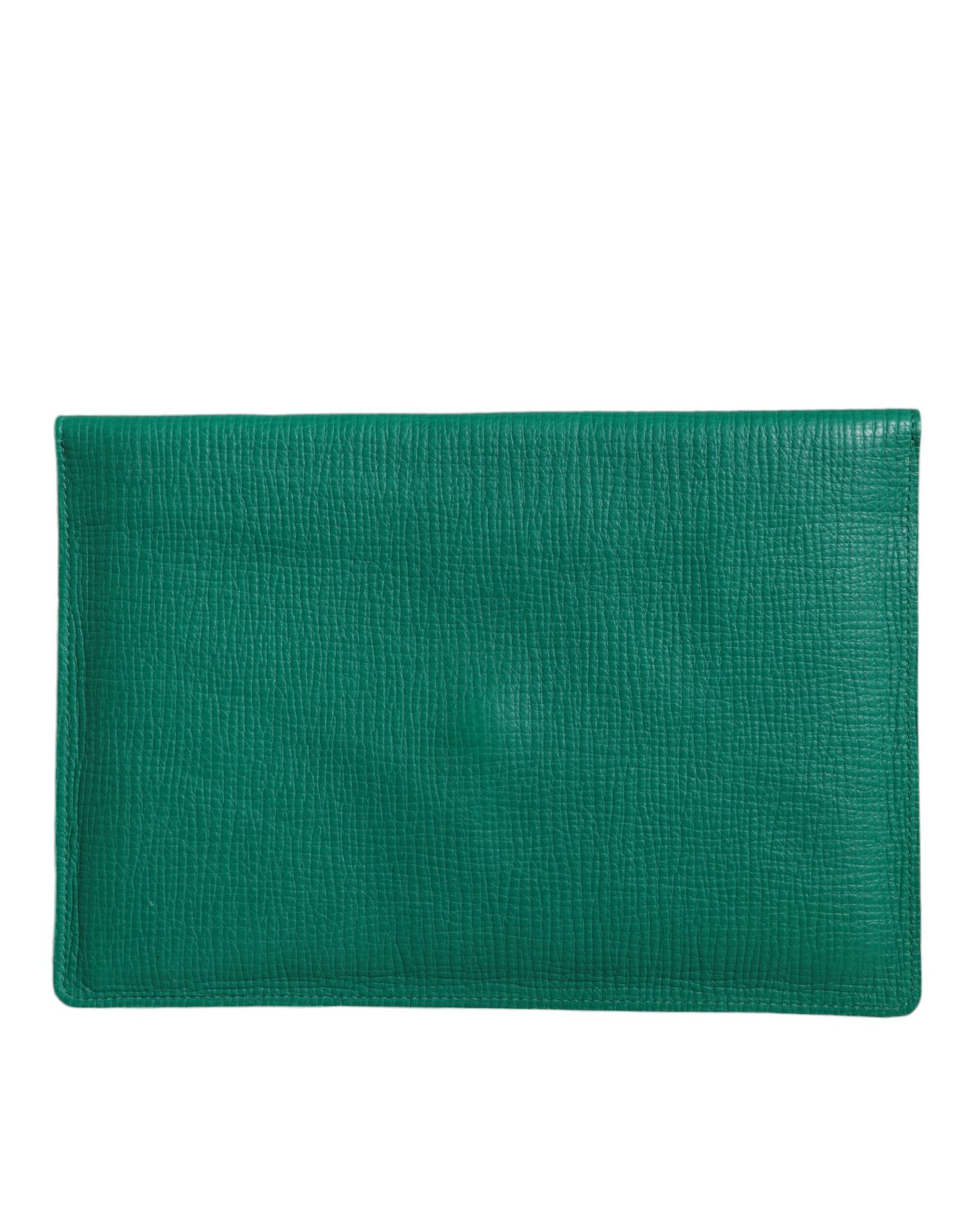 Dolce &amp; Gabbana Green Leather Handbag Clutch Mini Purse Pouch Tablet Case