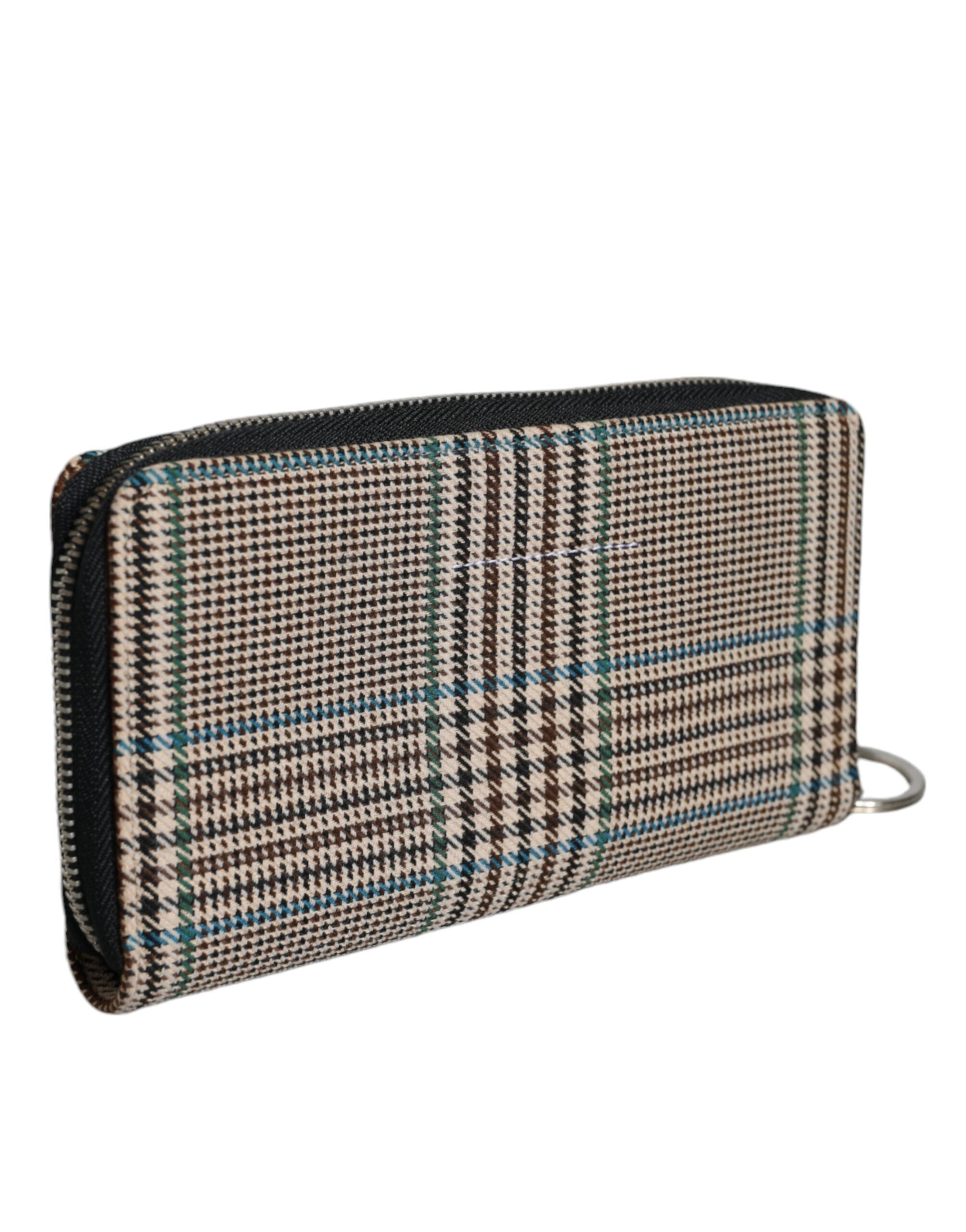 MM6 Maison Margiela Multicolor Houndstooth Continental Zip Around Clutch Wallet