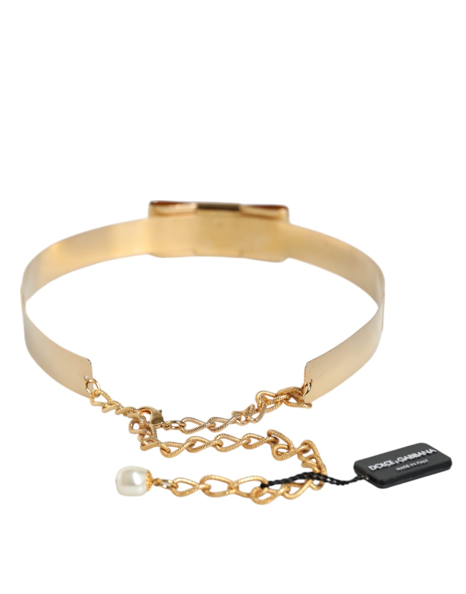 Dolce &amp; Gabbana Gold Brass Adjustable Women Waist Chain Belt