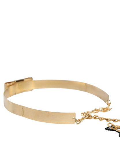 Dolce &amp; Gabbana Gold Brass Adjustable Women Waist Chain Belt