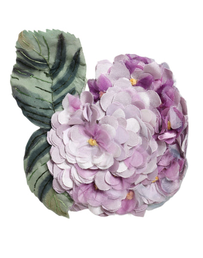 Dolce &amp; Gabbana Multicolor Hydrangea Gold Brass Pin Brooch