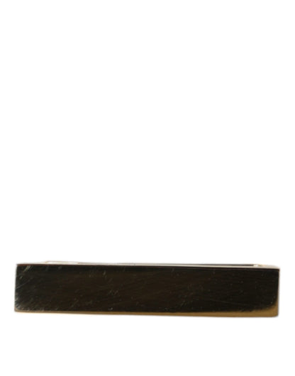 Dolce &amp; Gabbana Gold Tone Brass Logo Branded Men Tie Clip Bar