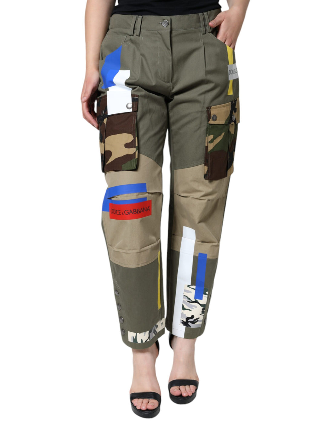 Dolce &amp; Gabbana Green Military Cotton Cargo Pants