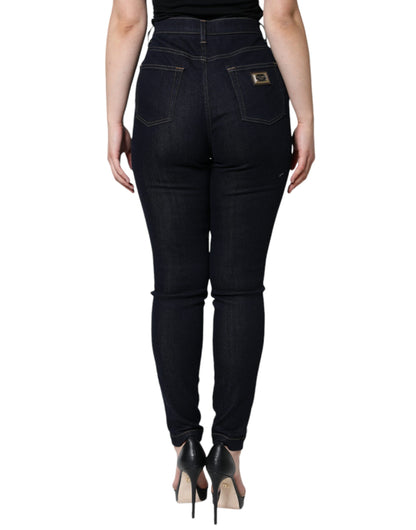 Dolce &amp; Gabbana Black GRACE High Waist Skinny Denim Jeans