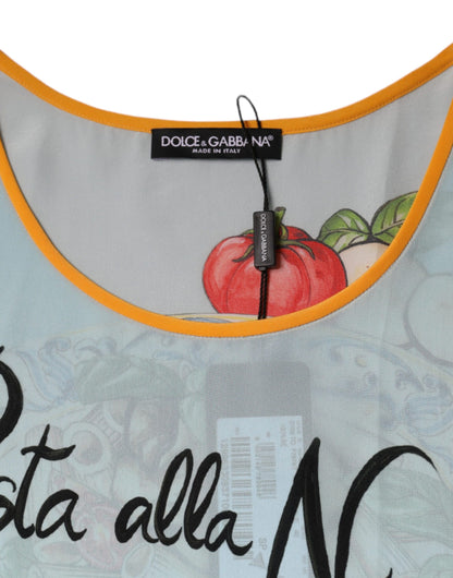 Dolce &amp; Gabbana Multicolor Pasta Alla Norma Print Tank Top