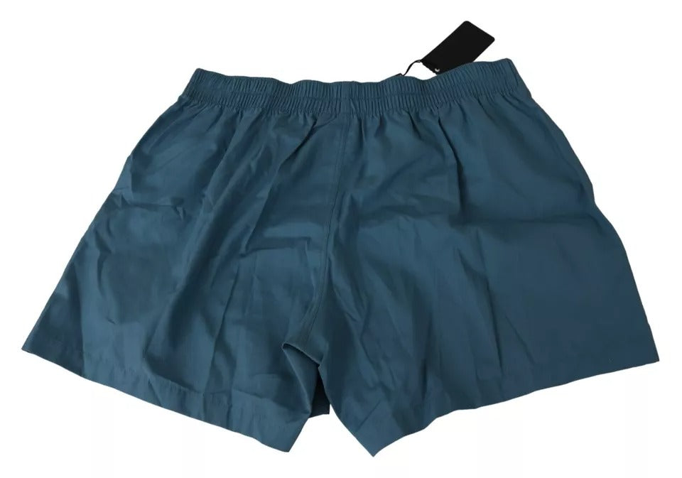 Dolce &amp; Gabbana Blue Cotton Regular Boxer Shorts Underwear