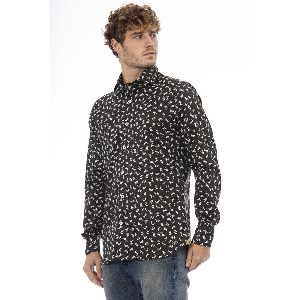 Billionaire Italian Couture Black Cotton Shirt