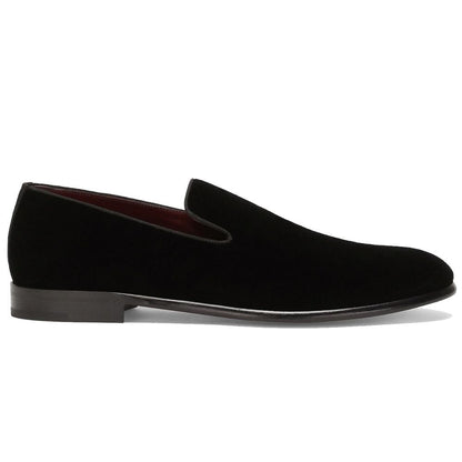 Dolce &amp; Gabbana Black Cotton Loafer