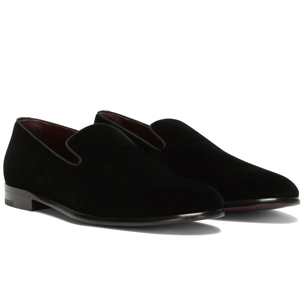 Dolce &amp; Gabbana Black Cotton Loafer