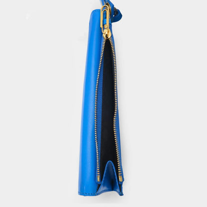 Off-White Blue Leather Shoulder Bag