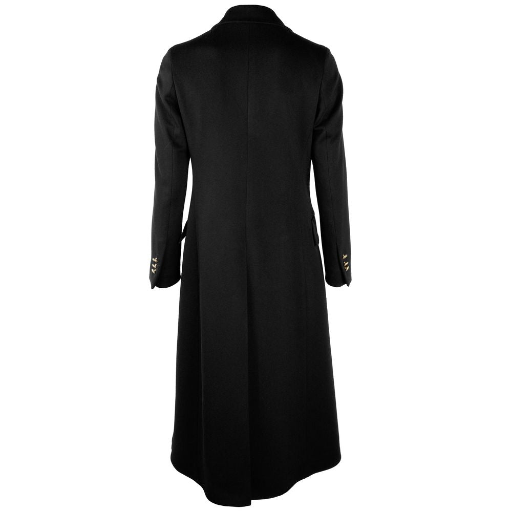 Made in Italy Black Cashmere Jackets &amp; Coat