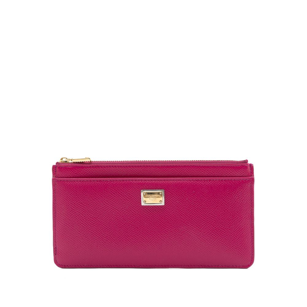 Dolce &amp; Gabbana Fuchsia Leather Wallet