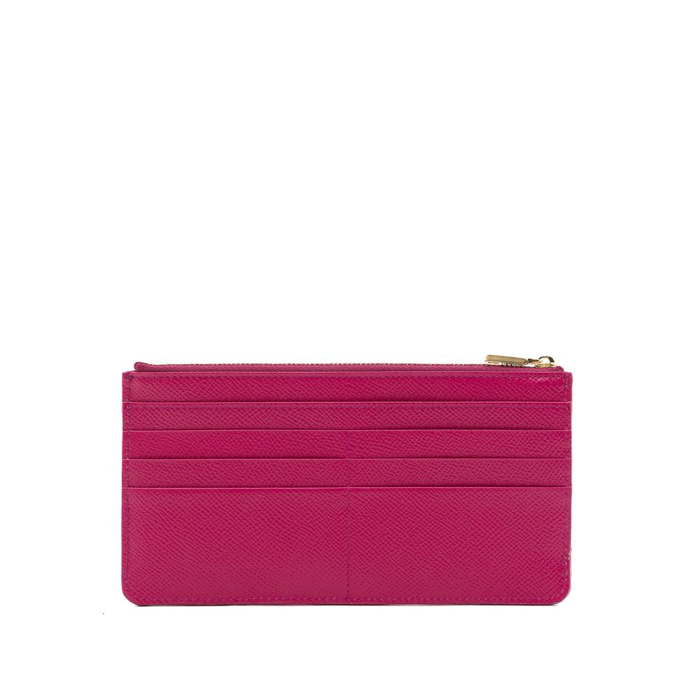 Dolce &amp; Gabbana Fuchsia Leather Wallet