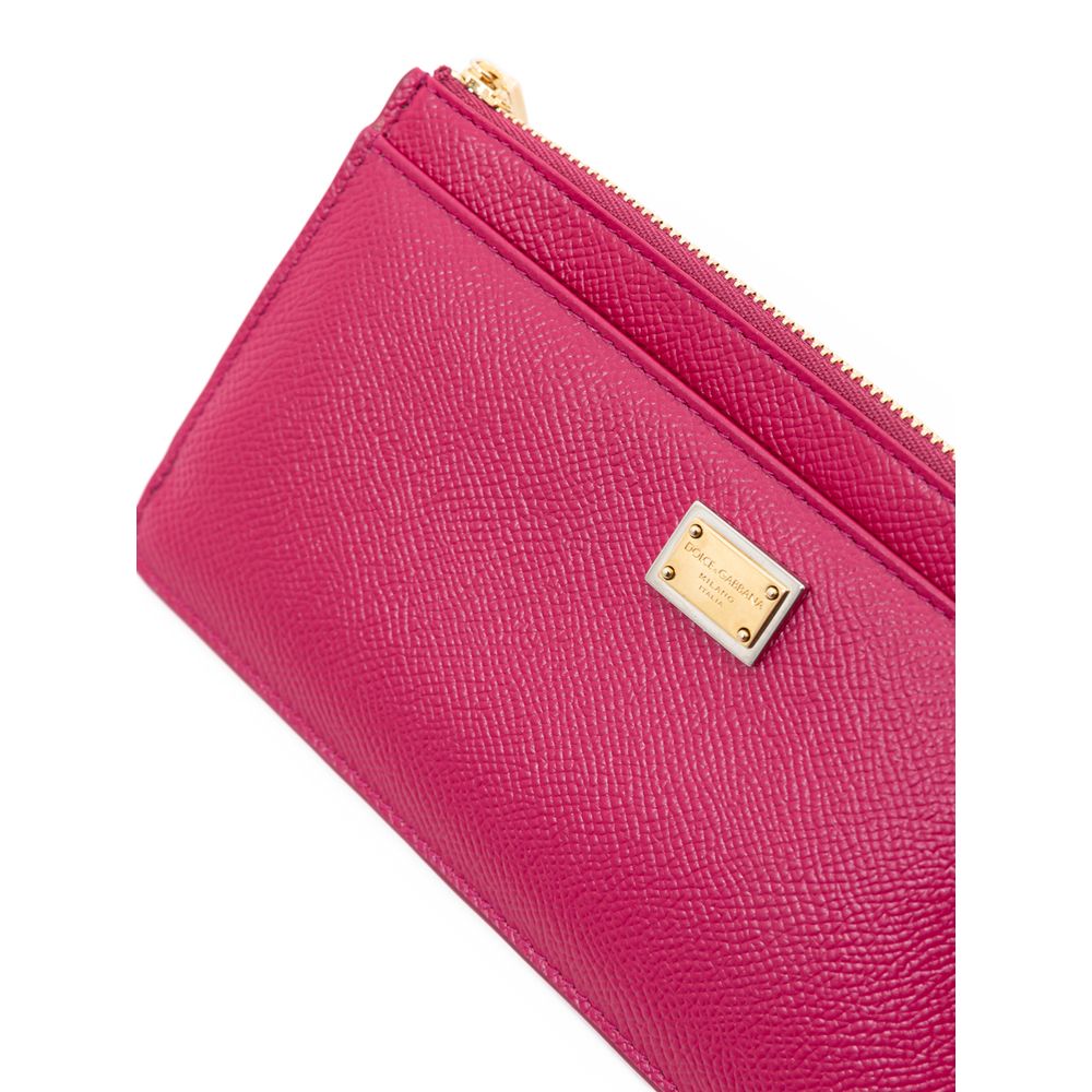 Dolce &amp; Gabbana Fuchsia Leather Wallet