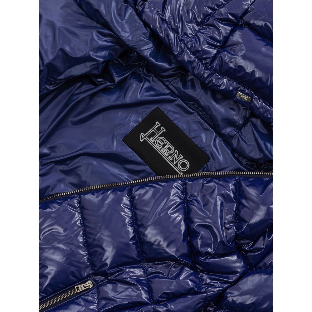 Herno Blue Polyamide Jackets &amp; Coat