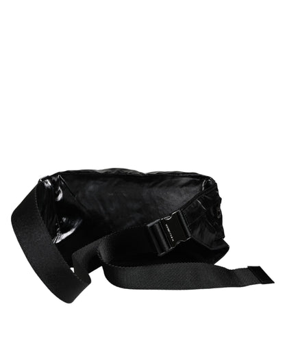 Dolce &amp; Gabbana Black Nylon Fabric Belt Waist Fanny Pack Bag