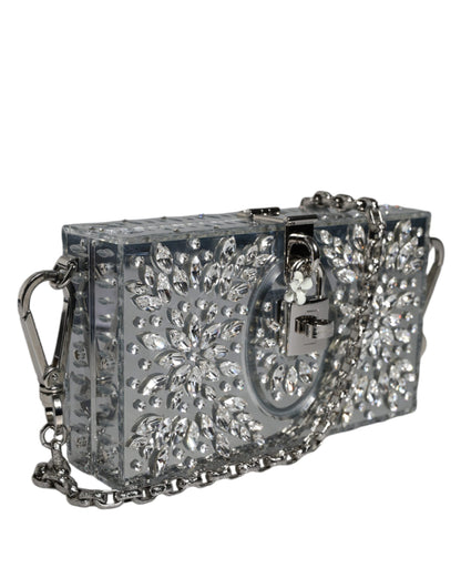 Dolce &amp; Gabbana Silver Plexiglass Clutch Mini Evening Purse Bag