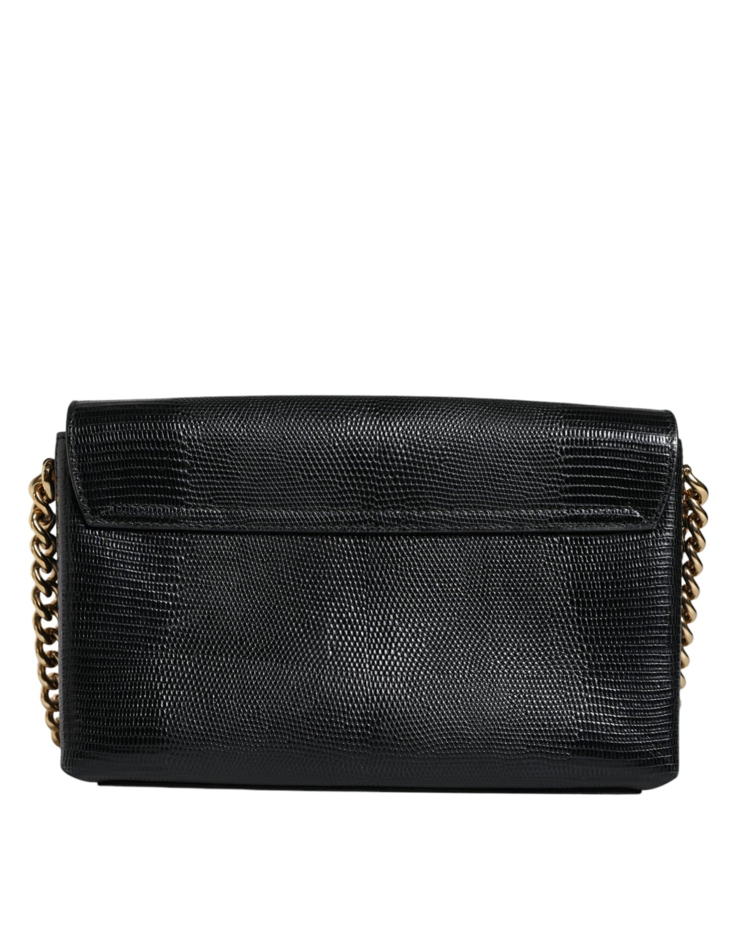 Dolce &amp; Gabbana Black Leather DG Millennials Crystal Crossbody Bag