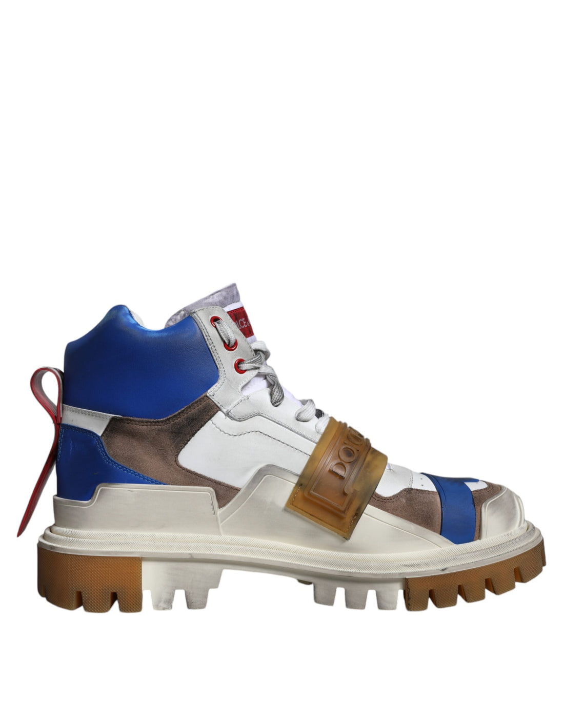 Dolce &amp; Gabbana Multicolor Leather Trekking Sneakers Boots Shoes