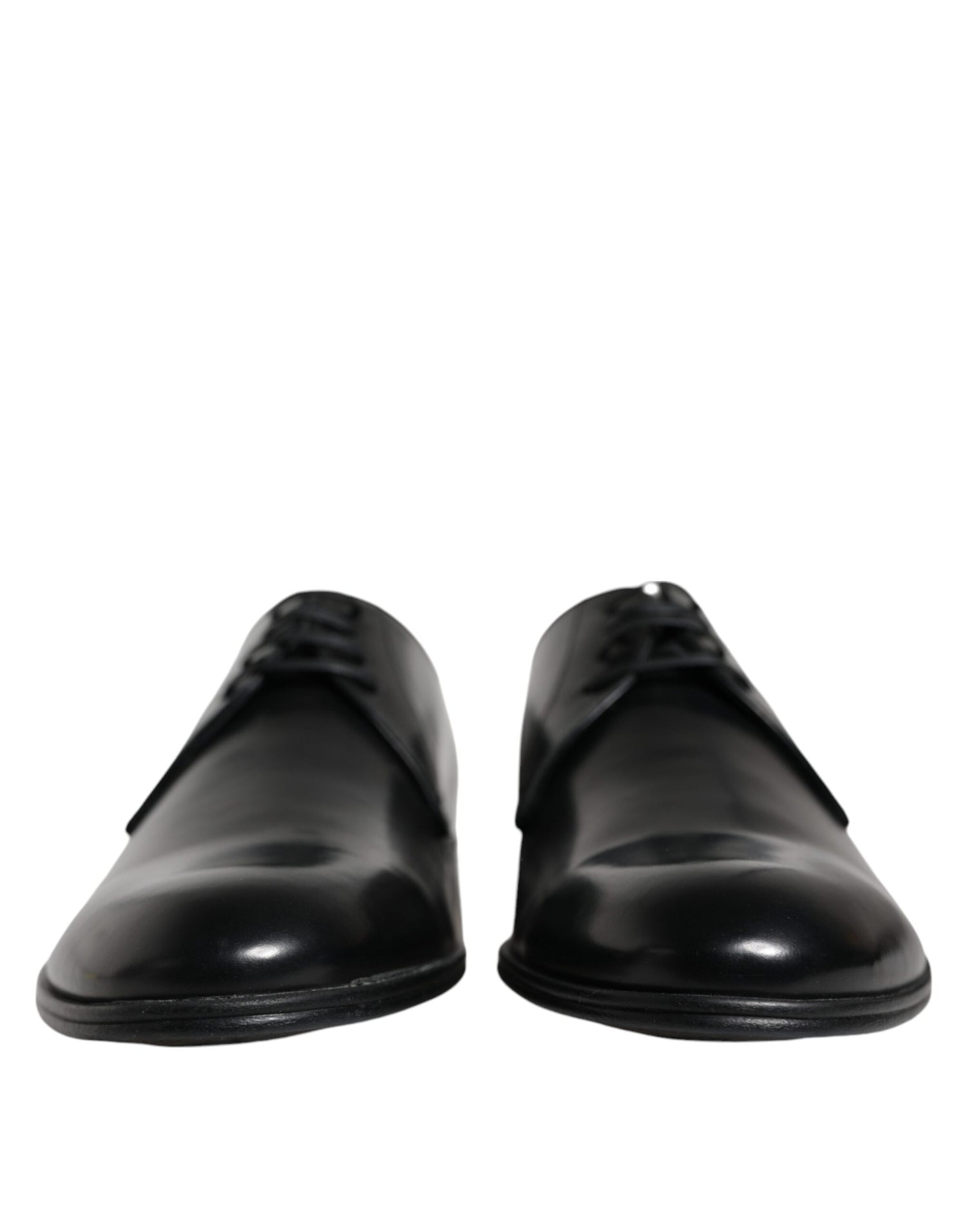 Dolce &amp; Gabbana Black Leather Derby Formal Dress Shoes