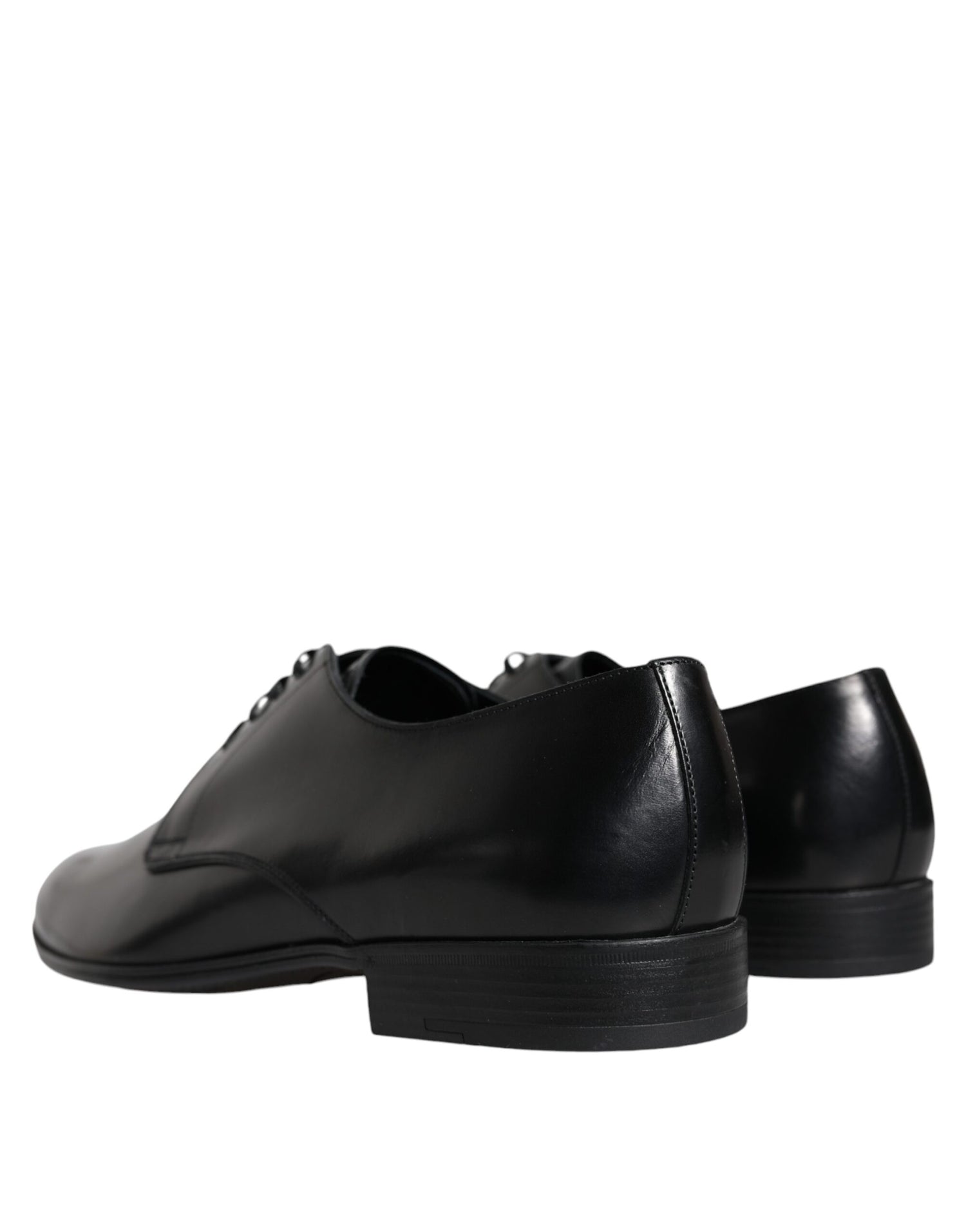 Dolce &amp; Gabbana Black Leather Derby Formal Dress Shoes