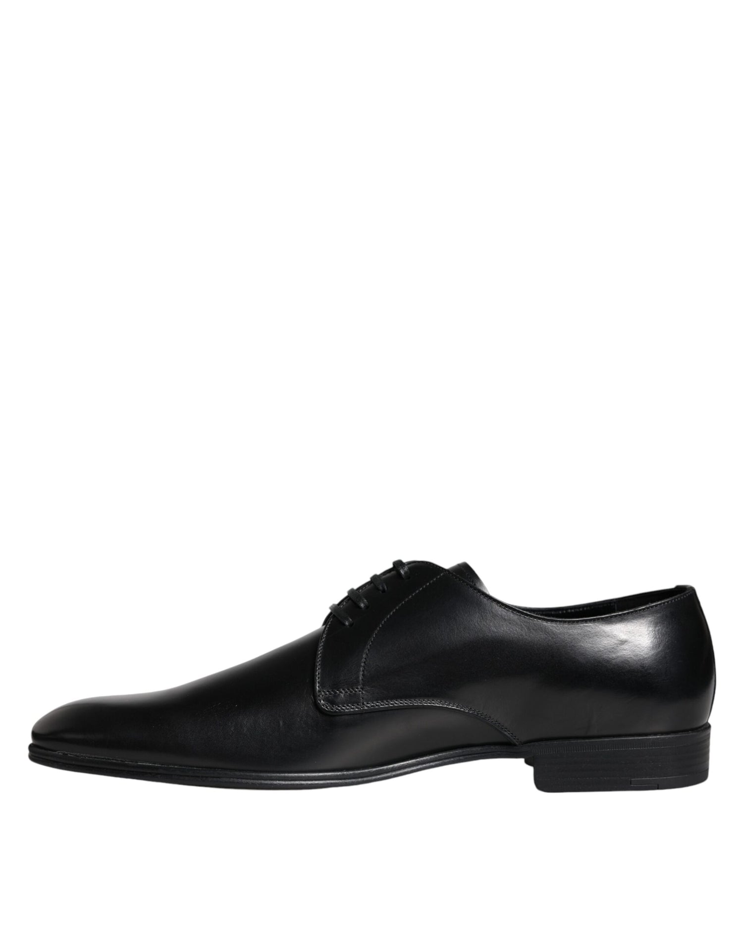 Dolce &amp; Gabbana Black Leather Derby Formal Dress Shoes