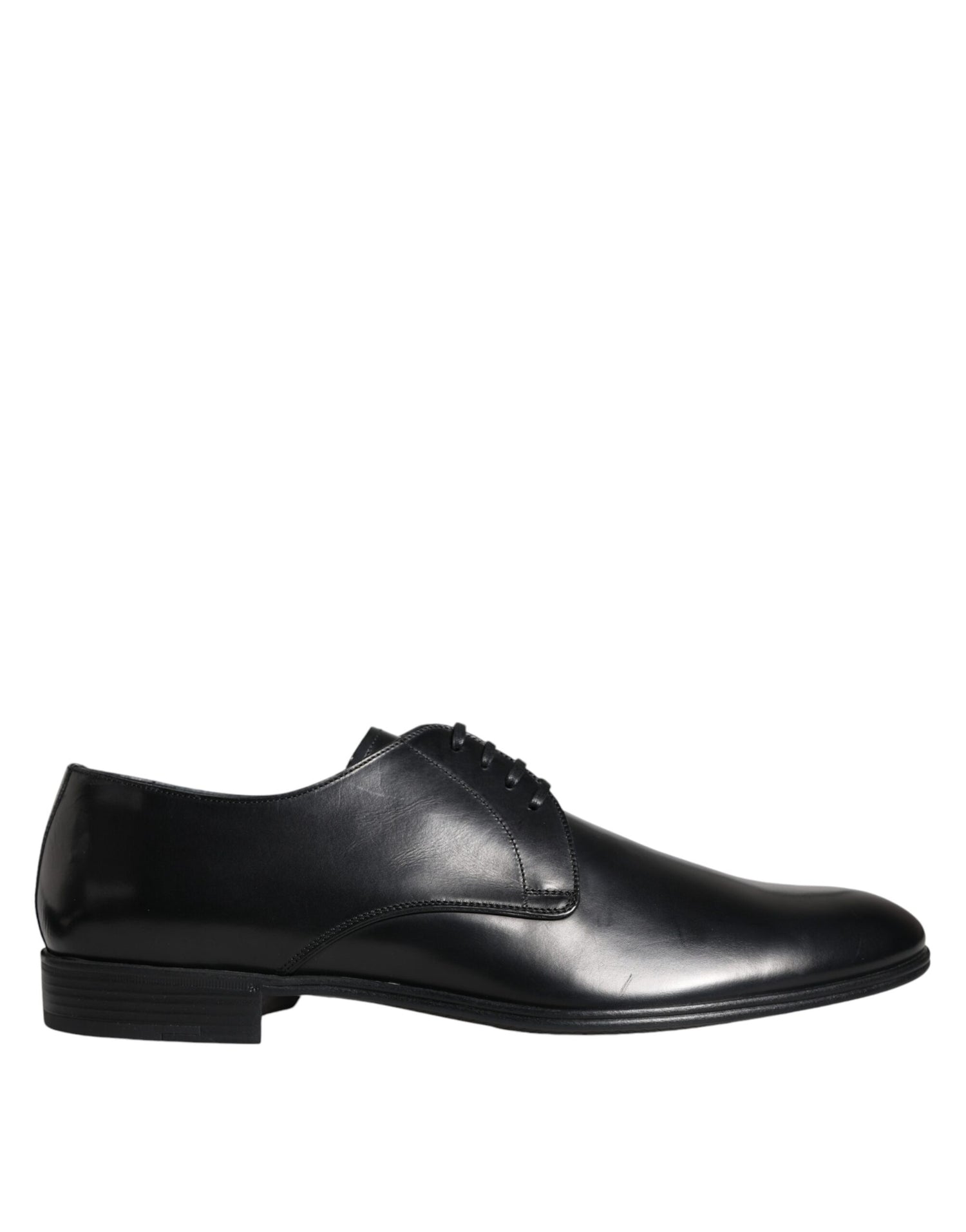 Dolce &amp; Gabbana Black Leather Derby Formal Dress Shoes