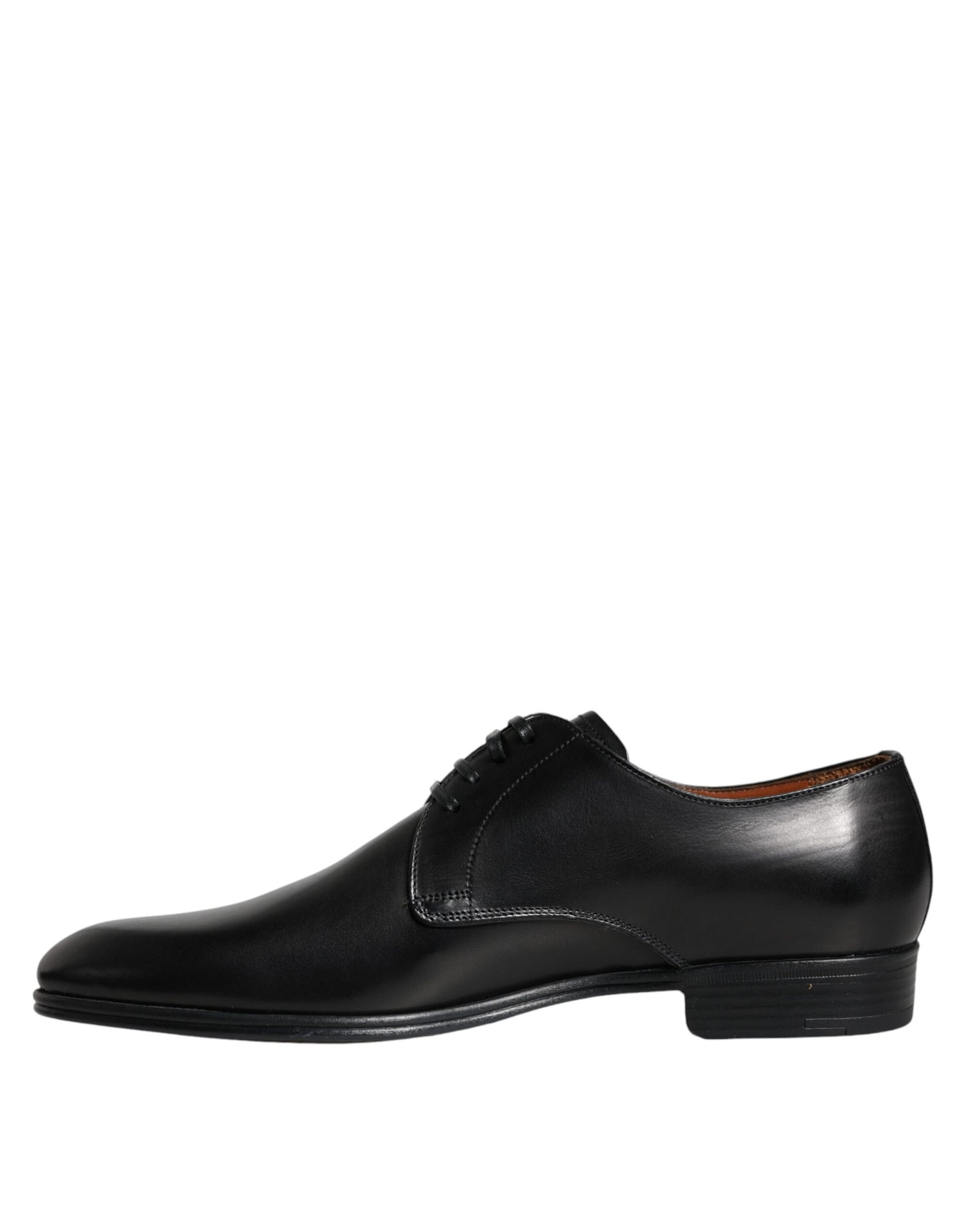 Dolce &amp; Gabbana Black Leather Derby Formal Dress Shoes