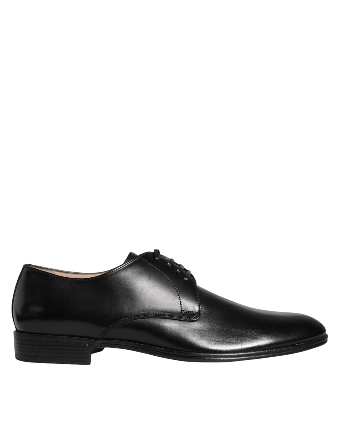 Dolce &amp; Gabbana Black Leather Derby Formal Dress Shoes