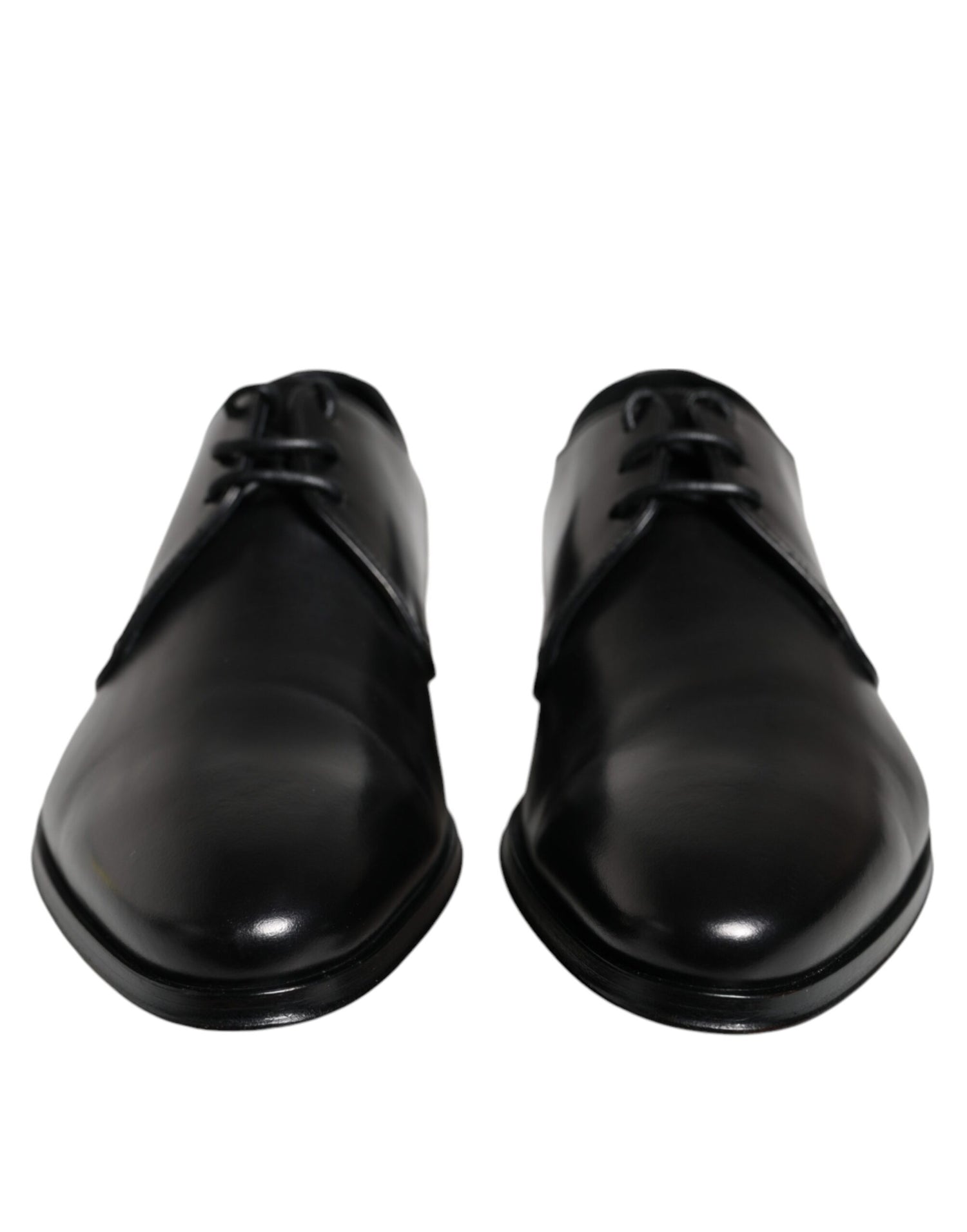 Dolce &amp; Gabbana Black Leather Derby Formal Dress Shoes