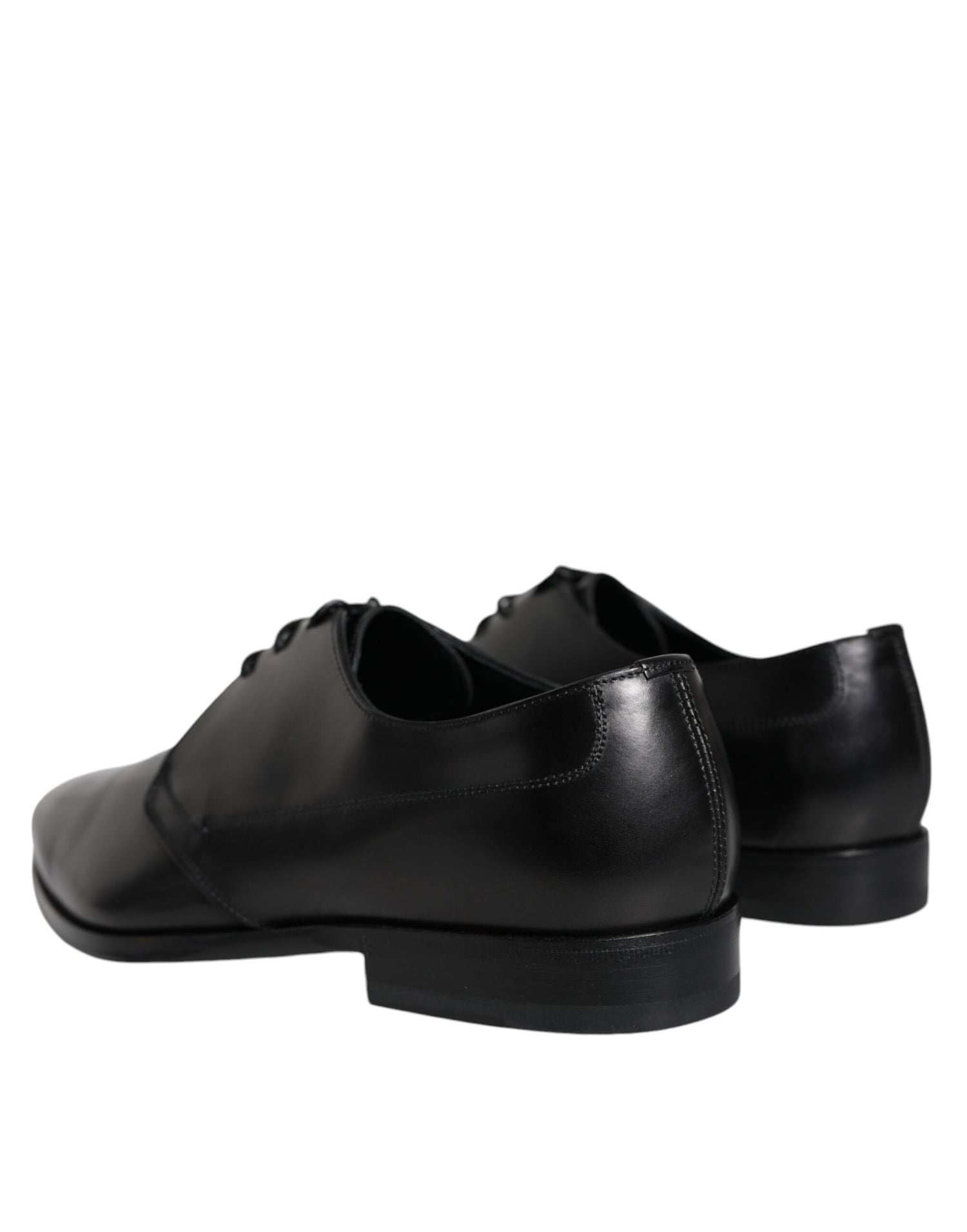 Dolce &amp; Gabbana Black Leather Derby Formal Dress Shoes