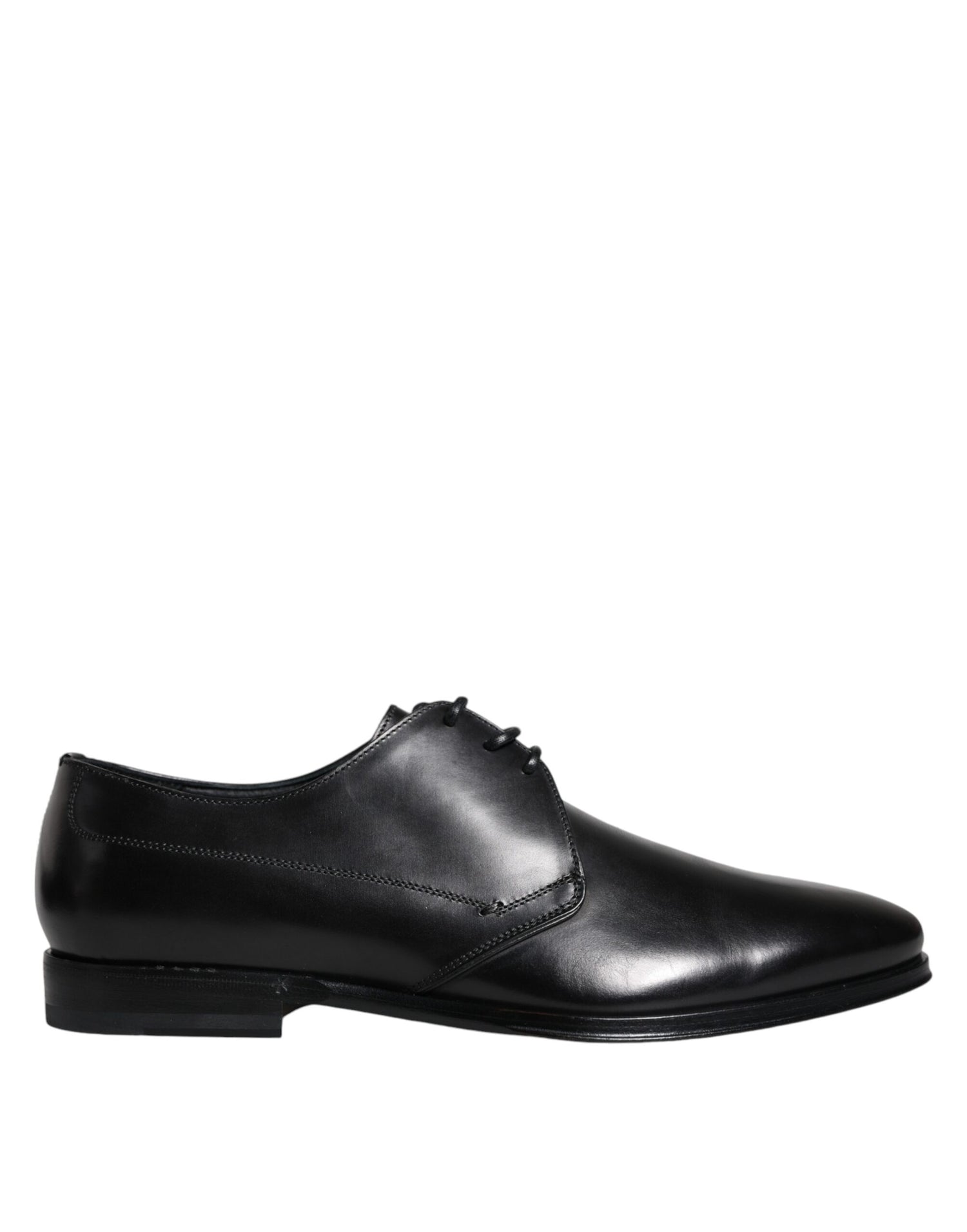 Dolce &amp; Gabbana Black Leather Derby Formal Dress Shoes