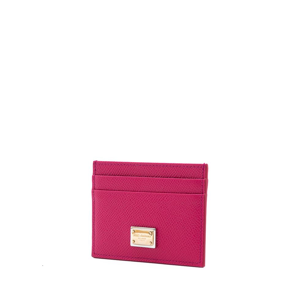 Dolce &amp; Gabbana Fuchsia Leather Wallet