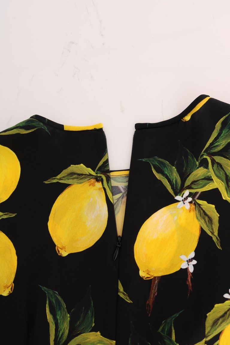 Dolce &amp; Gabbana Sicilian Lemon Print Silk Blouse